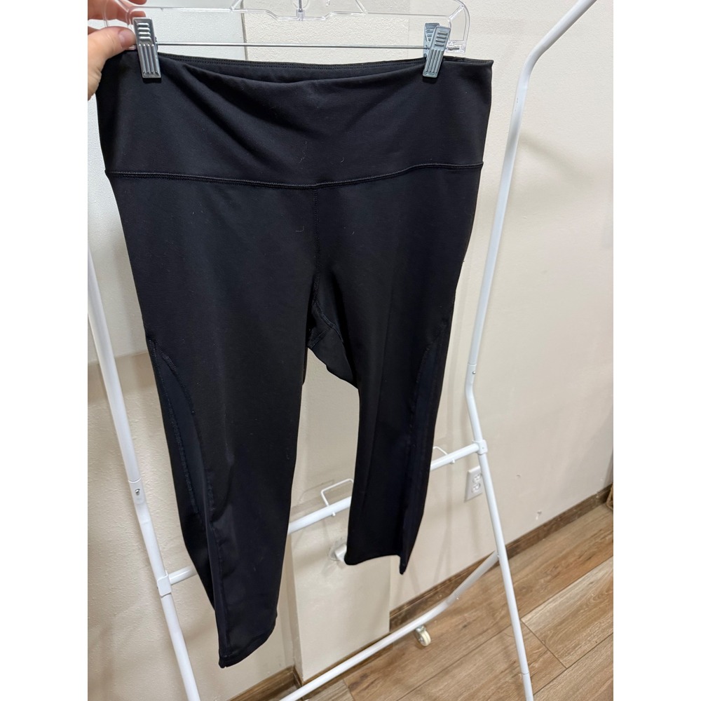 Athleisure gym workout Leggings Black XL Mesh Panel Old Navy Active‎